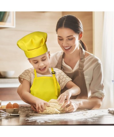 Kids Chef Hat and Apron Set 12 Pieces Waterproof and Adjustable Child Aprons for Boys and Girls $40.97 Toy Kitchen Products