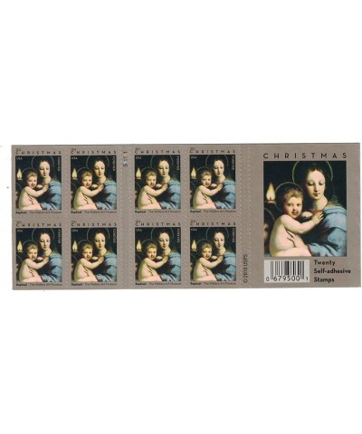 Christmas Madonna of the Candelabra by Raphael Book of 20 Forever Postage Stamps Scott 4570a $45.95 Collectibles Display & St...