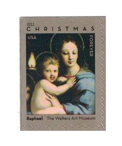 Christmas Madonna of the Candelabra by Raphael Book of 20 Forever Postage Stamps Scott 4570a $45.95 Collectibles Display & St...