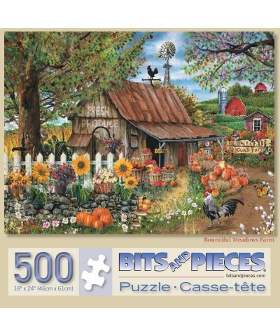 500 Piece Jigsaw Puzzle for Adults – ‘Bountiful Meadows Farm’ 500 pc Large Piece Jigsaw by Artist Thomas Wood - 18” x 24” $21...