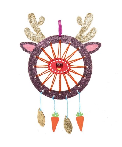 AX520 Reindeer Wooden Dreamcatcher Kits - Pack of 4 Create Your own Dream Catchers for Kids Arts and Crafts Wall Decorations ...