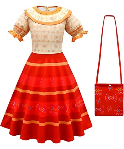 Kids Mirabel Costume Isabela Madrigal Dress Princess Dress Up Clothes Halloween Cosplay Outfits $50.75 Kids' Costumes