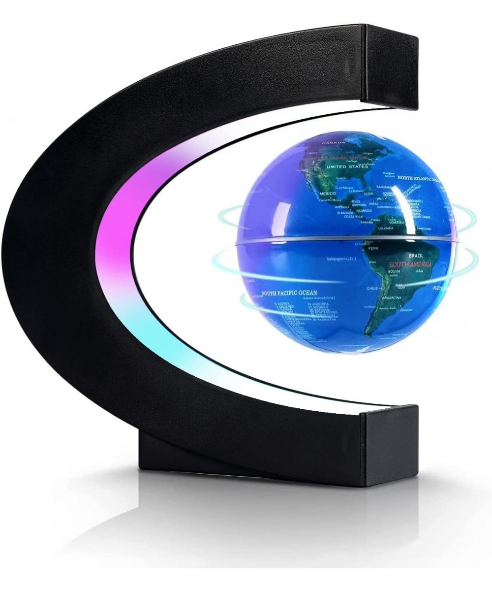 Magnetic Levitation Floating Globe Levitating C Shape Globe with LED Lights for Educational Home Office Desk Bookshelf Decor ...