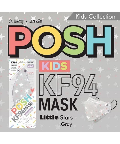 [Pack of 10] Posh KF94 Kids Mask - Little Stars - Gray (KA13) (MADE IN KOREA) Gray White Pink Red $61.38 Kids' Dress-Up Acces...