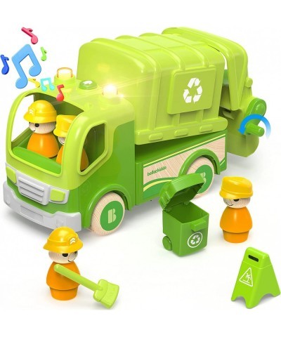 Garbage Truck Toys - Toddler Toys with Sound and Light Kids Toys Wooden Toy Cars for 3 4 5 6 7 Year Old Boys & Girls Kids Gam...