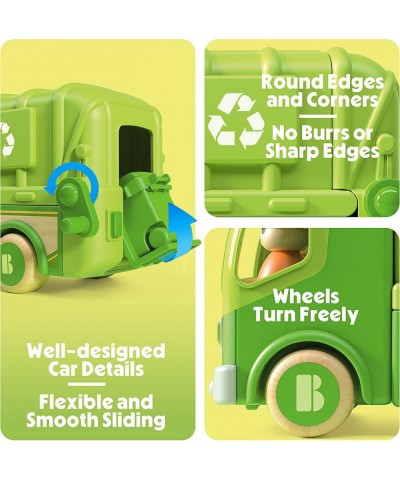 Garbage Truck Toys - Toddler Toys with Sound and Light Kids Toys Wooden Toy Cars for 3 4 5 6 7 Year Old Boys & Girls Kids Gam...