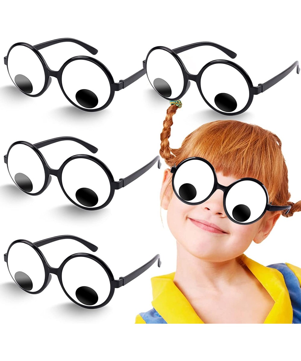 4 Pcs Googly Eyes Glasses Funny Eyes Glasses Shaking Costume Eyes Glass Novelty Funny Eyewear $17.75 Gags & Practical Joke Toys