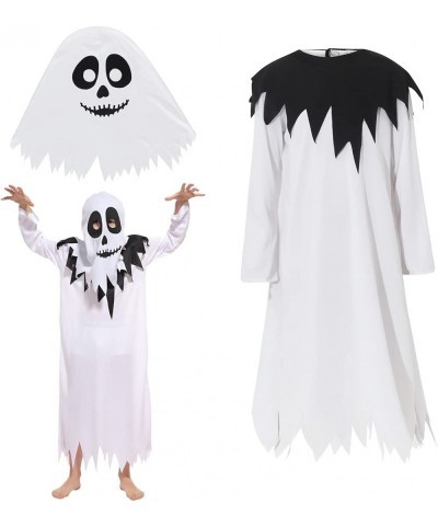 Kids Boys Halloween Hooded Ghost Robe Costume Cosplay Scary Ghost Dress Ups with Head Cover (with Eye Holes) $40.48 Kids' Cos...