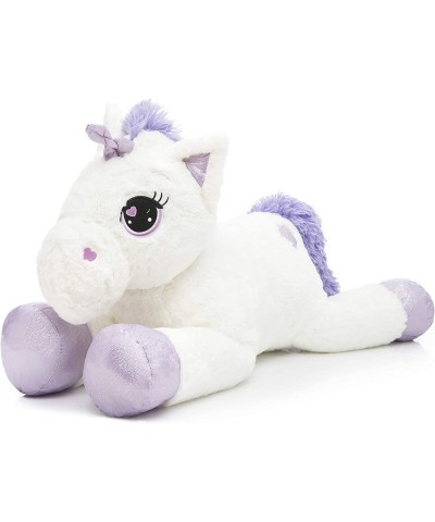 Big Unicorn Stuffed Animal Toys Soft Unicorn Plush Pillow for Girls White 24'' $47.87 Kids' Plush Toy Pillows