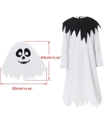 Kids Boys Halloween Hooded Ghost Robe Costume Cosplay Scary Ghost Dress Ups with Head Cover (with Eye Holes) $40.48 Kids' Cos...