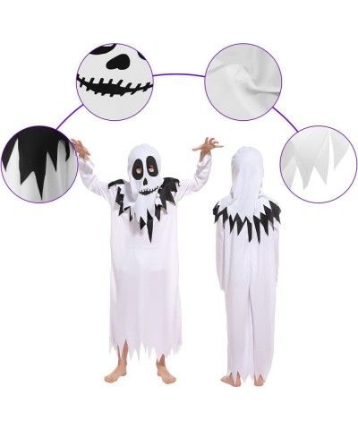 Kids Boys Halloween Hooded Ghost Robe Costume Cosplay Scary Ghost Dress Ups with Head Cover (with Eye Holes) $40.48 Kids' Cos...