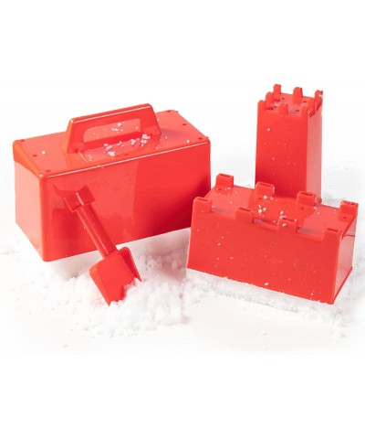 4 Pack Sand Block Molds- Sand & Snow Fort Building Block Snow Brick Maker with Shovel- Snow Castle Toy Molds Winter Snow Toys...