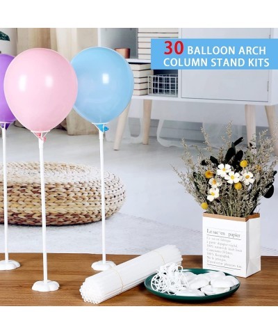 60 Pcs Balloon Stand Kit Balloon Holder with Pole Cup Balloon Column Stand Plastic Balloon Sticks with Base Balloon Centerpie...