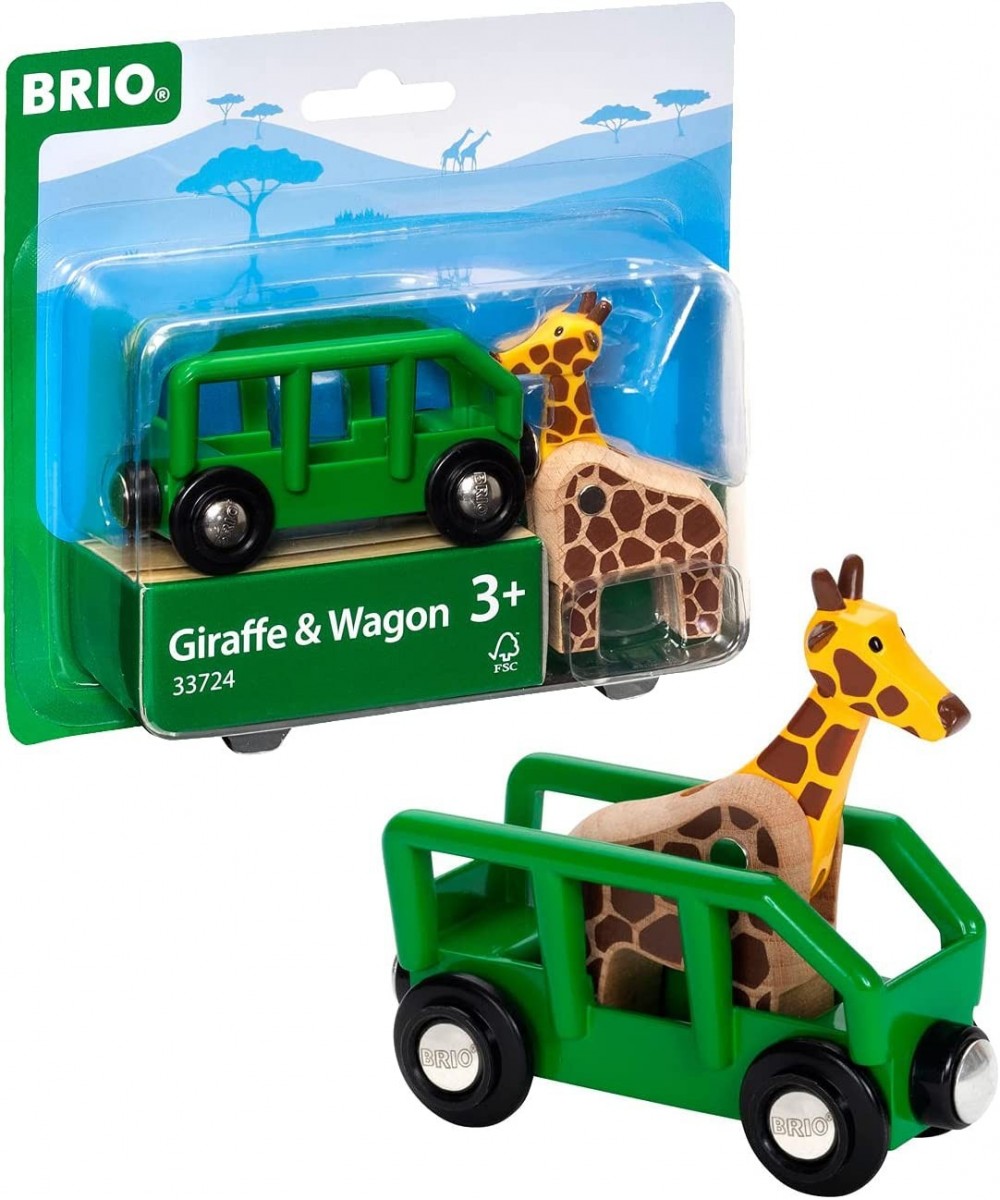 World - 33724 Giraffe and Wagon | 2 Piece Toy Train Accessory for Kids Ages 3 and Up Green $26.09 Kids' Play Trains & Trams