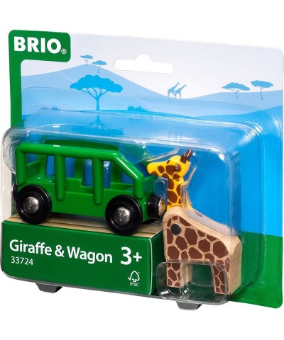 World - 33724 Giraffe and Wagon | 2 Piece Toy Train Accessory for Kids Ages 3 and Up Green $26.09 Kids' Play Trains & Trams