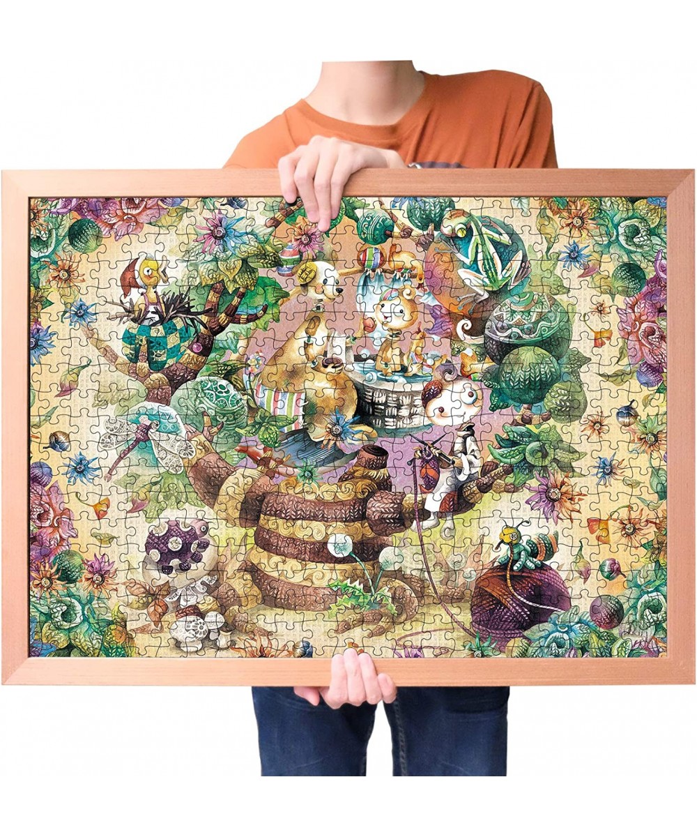 1000 Pieces Jigsaw Puzzles for Adults - Colorful Yarn Plant World a Girl Weaving a Scarf - Onion Spirit - Classic Abstract St...