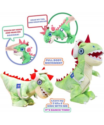 Party Pets Kids’ DJ-Rex The Electronic T-Rex DJ Plush Toy Motorized Full Body Movement Dancing Head & Tail Sensors Dino Roari...