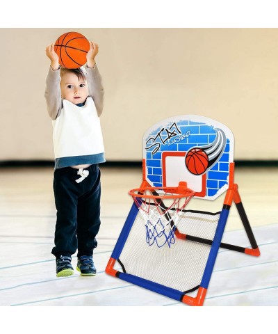 Basketball Hoop for Kids - 2 in 1 Floor and Over The Door Basketball Play Set for Toddlers Boys and Girls Outdoor and Indoor ...