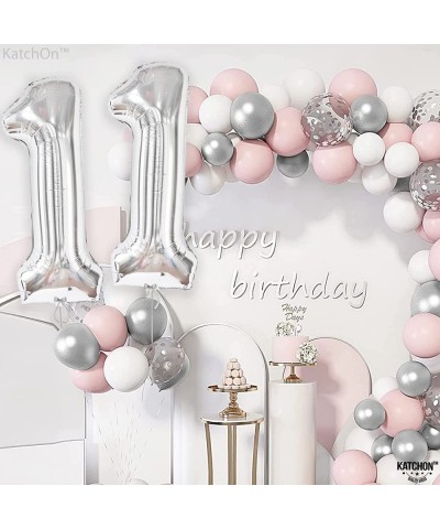 Huge Silver 11 Balloons Number - 40 Inch | Silver 11 Birthday Balloon for Happy 11th Birthday decorations | Number 11 Balloon...