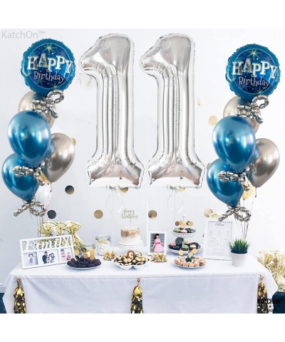 Huge Silver 11 Balloons Number - 40 Inch | Silver 11 Birthday Balloon for Happy 11th Birthday decorations | Number 11 Balloon...