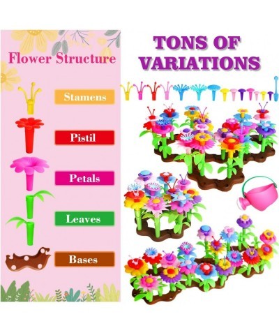 Toddler Girl Toys Gifts for 2 3 4 Year Old Girls Boys STEM Stacking Toy Game for Toddlers Playset Flower Garden Building Toys...