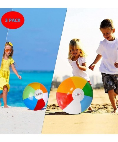 3 Pack Colored Inflatable Beach Balls for Kids 30cm 11.8" Small Beach Ball Bulk Beach Toys Beach Balls for Pool $19.10 Swimmi...