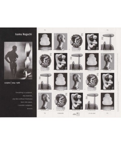 Isamu Noguchi 20 x 37 Cent US Postage Stamps Scott 3857-61 $26.39 Collectibles Display & Storage