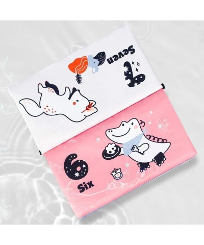 Tummy Time Mirror Toy Black and White High Contrast Baby Soft Cloth Book Foldable Baby Mirror Early Education Soft Cloth Book...