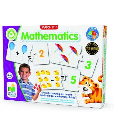 Learning Journey International LLC Match It! Mathematics - STEM Addition and Subtraction Game - 30 Matching Pairs – Preschool...