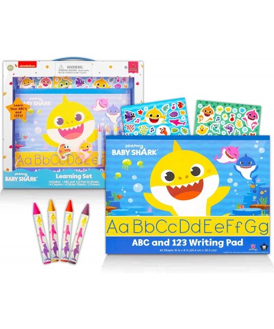 ABC 123 Learning Set for Kids Boys and Girls 4 Pc Bundle with Baby Shark Learning Board Paw Print Stampers Stickers and More ...