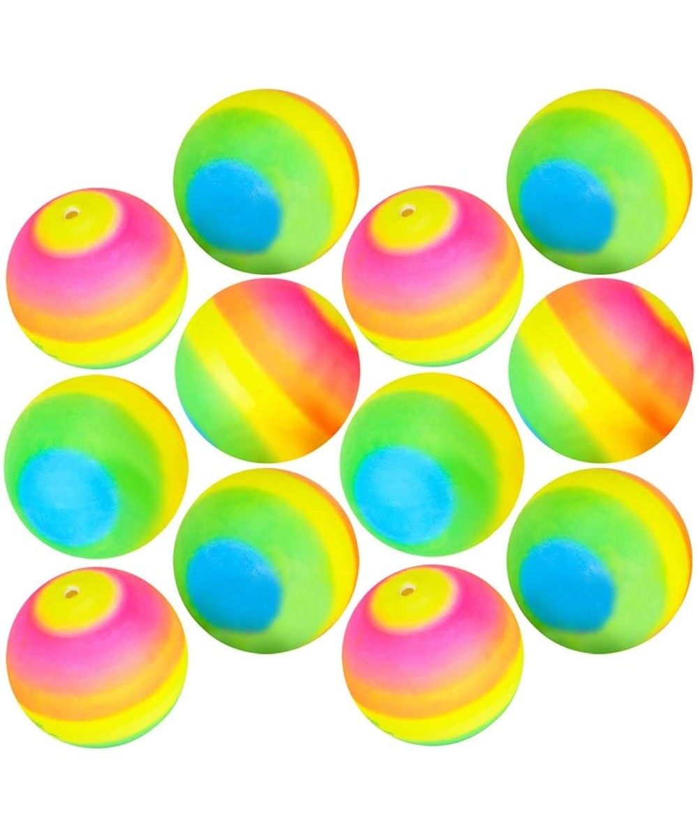 Rainbow Balls for Kids Set of 12 Bouncy 2.5 Inch Rubber Balls Beautiful Rainbow Colors Park and Beach Outdoor Fun Durable Out...