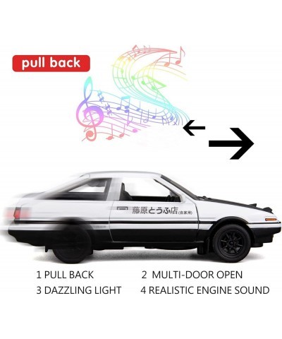 Toyota Initial D AE86 Diecast Car Model Alloy Collectible Pull Back Toy Car with Light and Sound Toy Vehicle Door Can Be Open...