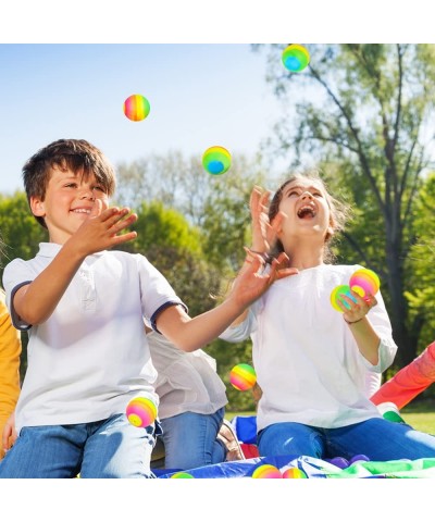 Rainbow Balls for Kids Set of 12 Bouncy 2.5 Inch Rubber Balls Beautiful Rainbow Colors Park and Beach Outdoor Fun Durable Out...