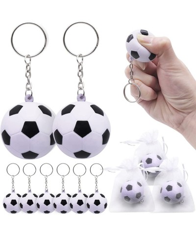 Soccer Ball Keychains Sport Stress Ball Party Favors 24 Sets with White Gift Bags Birthday Party Goodie Bag Decor For Boys Gi...