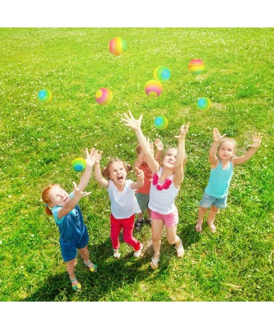 Rainbow Balls for Kids Set of 12 Bouncy 2.5 Inch Rubber Balls Beautiful Rainbow Colors Park and Beach Outdoor Fun Durable Out...