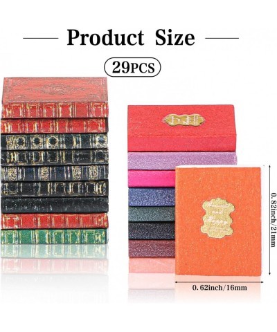 29 Pieces 1:12 Scale Miniatures Dollhouse Books Assorted Timeless Miniatures Books Mini Books Model Dollhouse Decoration Acce...