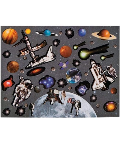 Moon & Space Station Sticker Scene - 12 Pieces - Educational and Learning Activities for Kids $15.83 Kids' Stickers