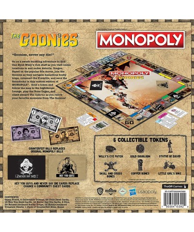 Monopoly® The Goonies | Based on The 80s Adventure Classic Film | Collectible Monopoly Game Featuring Familiar Locations and ...