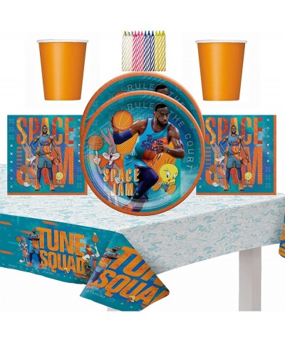 Amscan Space Jam Party Supplies Pack Serves 16 Space Jam Birthday Party Supplies Plates Napkins Cups and Table Cover with Bir...