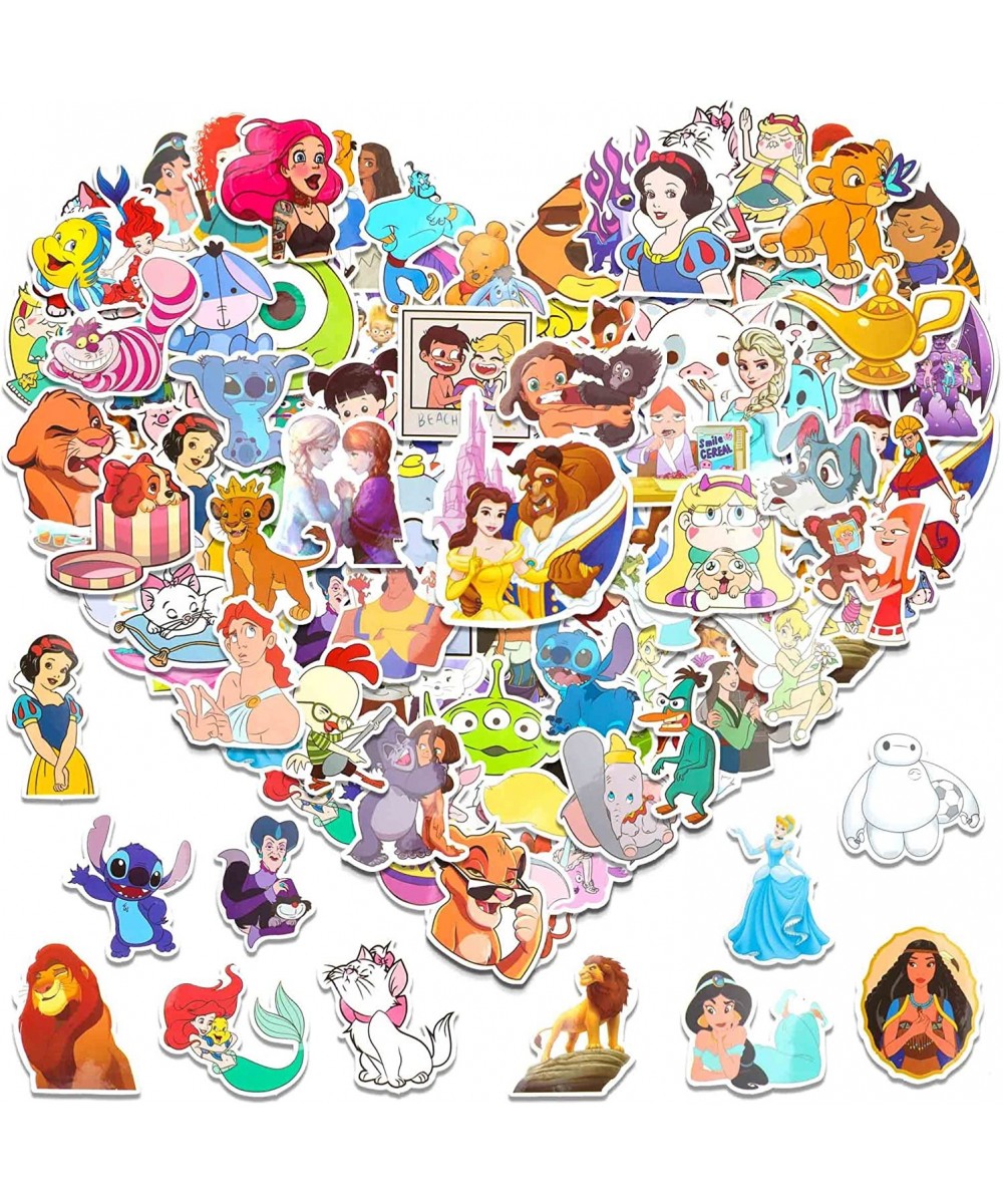 100 Pcs Princess Stickers Cartoon Characters Sticker for Kids Waterproof Vinyl Sticker Princess Rewards Stickers Princess The...