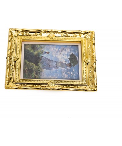 Dollhouse Accessories 1:12 Miniatures Art Painting Picture Frame in Antique Gilt Gold Frames for Dollhouse Fairy Garden $13.0...