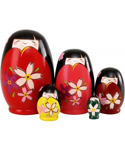 Nesting Dolls Russian Matryoshka Wood Stacking Dolls for Kids Handmade Toys (Kimono Japanese Girl) $30.34 Nesting Dolls