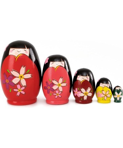 Nesting Dolls Russian Matryoshka Wood Stacking Dolls for Kids Handmade Toys (Kimono Japanese Girl) $30.34 Nesting Dolls