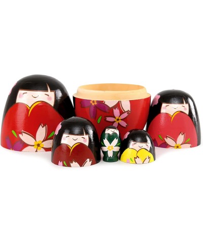 Nesting Dolls Russian Matryoshka Wood Stacking Dolls for Kids Handmade Toys (Kimono Japanese Girl) $30.34 Nesting Dolls