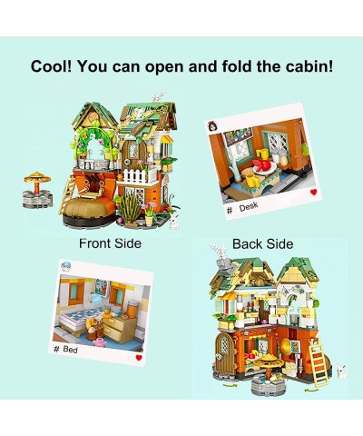 Folding Fairy Tale Series House Building Sets DIY Building Block Creative Construction Play Set Forest Cabin/Dwarf Cabin Bric...