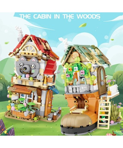 Folding Fairy Tale Series House Building Sets DIY Building Block Creative Construction Play Set Forest Cabin/Dwarf Cabin Bric...