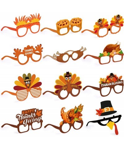 Thanksgiving Paper Glasses 12PCS Turkey Paper Eyeglasses Funny Party Glasses for Kids Adults Thanksgiving Party Favors $17.58...