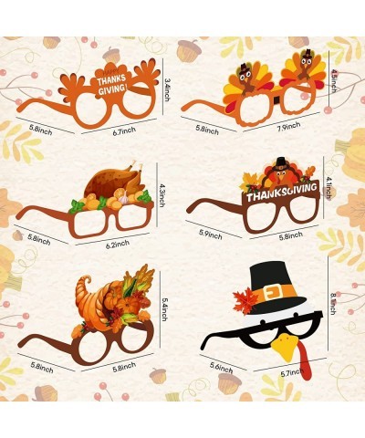 Thanksgiving Paper Glasses 12PCS Turkey Paper Eyeglasses Funny Party Glasses for Kids Adults Thanksgiving Party Favors $17.58...