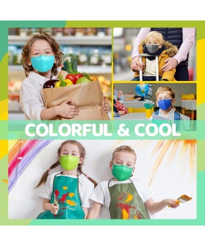 Kids Masks Washable Kids Face Masks Reusable Colorful Kids Colth Face Mask with 5 PCS Filter Adjustable Nose Wire Ear loop fo...