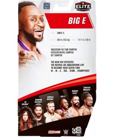 WWE Big E Elite Series 79 Deluxe Action Figure with Realistic Facial Detailing Iconic Ring Gear & Accessories $62.93 Action F...